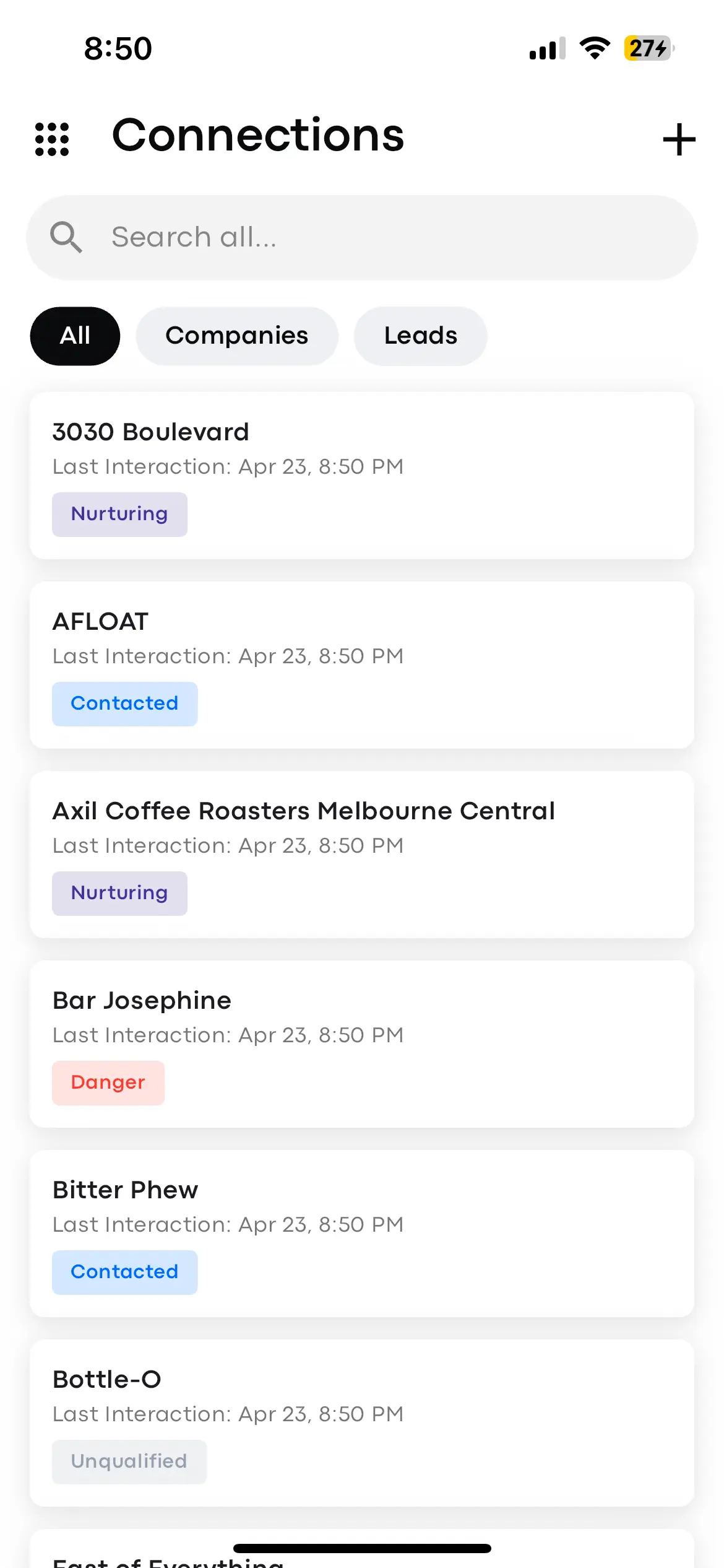 Multi-Contact Cafe Management